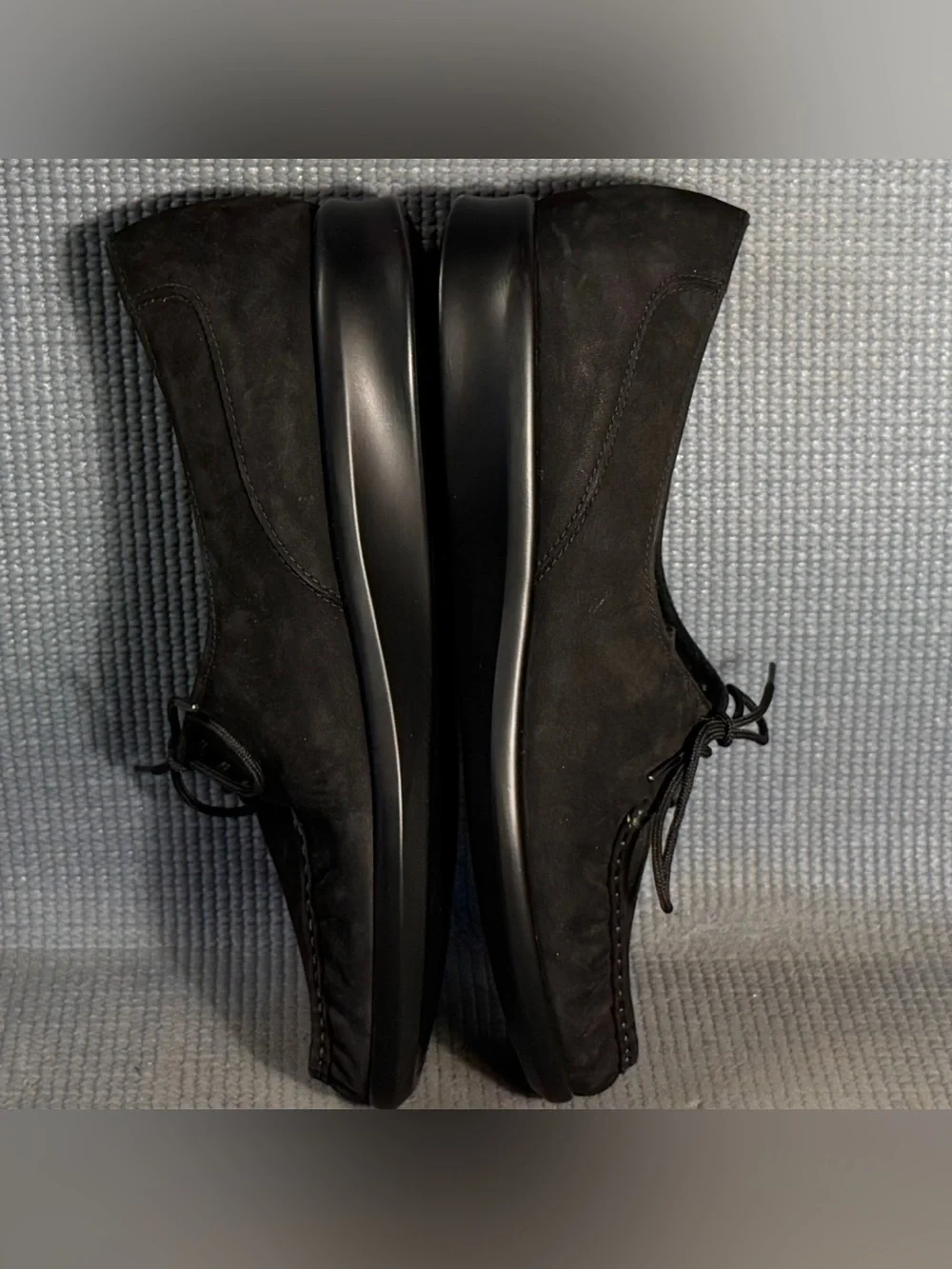 SAS Petra Black Suede Handcraft Comfort Moccasin Lace Shoes Women’s Sz 8.5 Wide